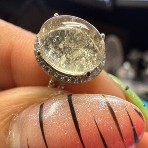 Elegant Silver Ring with Clear Stone